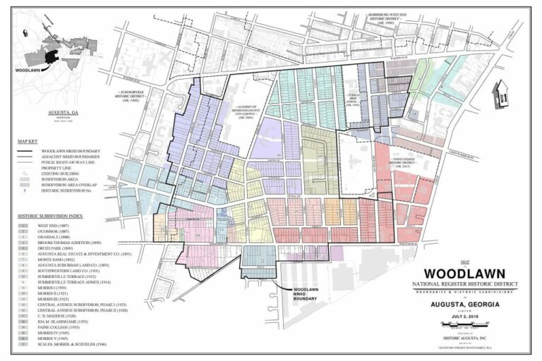 Woodlawn Historic District Map Historic Augusta Inc.